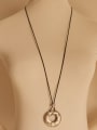 thumb Ancient folk style with simple cotton all-match ancient silver pendant long old circle sweater chain 1