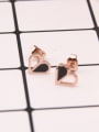thumb Love Hearts Black Agate Stud Earrings 1