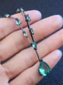 thumb Copper With Glass stone Trendy Water Drop Necklaces 3