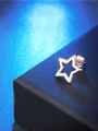 thumb Elegant Star Shaped Rhinestones Asymmetric Stud Earrings 2