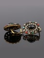 thumb Ethnic style Colorful Resin stones Crystals Alloy Earrings 1