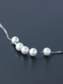 thumb S925 Silver Fashion Sweet Pearl Short Necklace 2