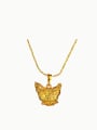 thumb Copper Alloy 24K Gold Plated Ethnic style Zodiac Rooster Necklace 0