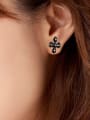 thumb Stainless Steel With Black Gun Plated Personality Skull Stud Earrings 2