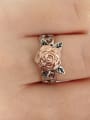 thumb Copper With Sliver Plated Vintage Flower Band Rings 1