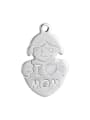 thumb Stainless Steel With Classic Irregular with I love mom Charms 1