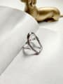 thumb Sterling silver shaped design exaggerated ring 2