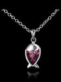 thumb Personalized Little Fish Purple Crystal 925 Sterling Silver Pendant 0