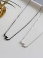 thumb 925 Sterling Silver With Platinum Plated Simplistic Geometric Necklaces 0