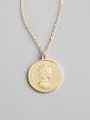 thumb Sterling Silver Elizabeth coin gilded Pendant Necklace 3