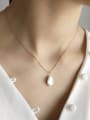 thumb 925 Sterling Silver With 18k Gold Plated Trendy Irregular Artificial Pearl Necklaces 1