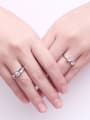 thumb 925 Sterling Silver With Cubic Zirconia Fashion Lovers Free Size Rings 1