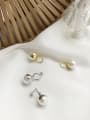 thumb Sterling silver imitation pearl earring 0
