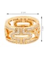 thumb Copper With Cubic Zirconia Fashion Geometric Rings 4