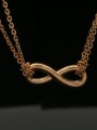 thumb 8 Shaped Gold Plated Simple Fashion Titanium Necklace 1