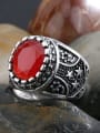 thumb Retro style Oval Resin stone Stars Alloy Ring 1