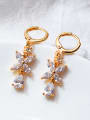 thumb Copper With 18k Gold Plated Fashion Water Drop Earrings 1