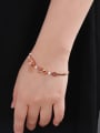 thumb Copper Alloy Gold Plated Fashion Geometric Zircon Bracelet 1