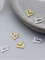 thumb 925 Sterling Silver With 18k Gold Plated Simplistic Heart Charms 0
