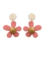 thumb Alloy With Gold Plated Fashion  Acrylic Flower Stud Earrings 2