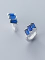 thumb 925 Sterling Silver With Silver Plated Personality Geometric Clip On Earrings 3