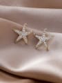 thumb Alloy With Gold Plated Simplistic Star Stud Earrings 1