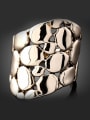 thumb Personalized Irregular Smooth Gold Plated Alloy Ring 0