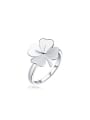 thumb Fashion Platinum Plated leaf Shaped Ring 0