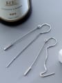 thumb Sterling silver minimalist long U-shaped ear wire 0