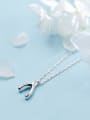 thumb Women Fresh Letter V Shaped S925 Silver Necklace 0