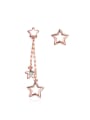 thumb Elegant Star Shaped Rhinestones Asymmetric Stud Earrings 0