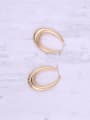 thumb Titanium With Gold Plated Punk Geometric Hoop Earrings 4