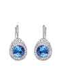 thumb Fashion Blue austrian Crystal Zircon Earrings 0