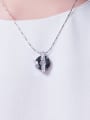 thumb Black Ring-shaped Crystal Necklace 3