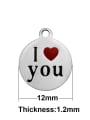 thumb Stainless Steel With Simplistic Round With I love you words Charms 1