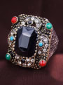 thumb Retro style Resin stones Double Color Plated Alloy Ring 3