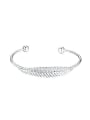 thumb Platinum Plated Feather Shaped Open Design Bangle 0