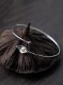 thumb All-match Open Design Artificial Pearl Leaf Shaped Bangle 2