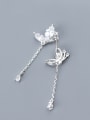 thumb 925 Sterling Silver With Cubic Zirconia Personality Water Drop Drop Earrings 3