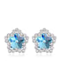 thumb Fashion Shiny austrian Crystals-studded Star Alloy Stud Earrings 3