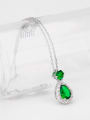 thumb Copper inlay AAA zircon colorful drop type necklace 1