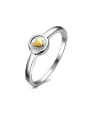 thumb Personality 925 Silver Heart Shaped Enamel Ring 0