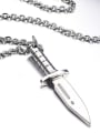 thumb Fashion Personalized Dagger Pendant Titanium Necklace 1