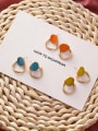 thumb Alloy With Imitation Gold Plated Simplistic Geometric Stud Earrings 2