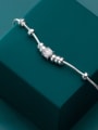 thumb 925 Sterling Silver With Platinum Plated Simplistic Transfer beads  Chain Bracelets 2
