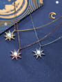 thumb 925 Sterling Silver With Cubic Zirconia Simplistic Star Necklaces 0