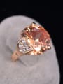 thumb Fashion Cubic Zircon White Rhinestones Gold Plated Alloy Ring 3