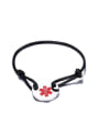 thumb Adjustable Round Shaped Artificial Leather Bracelet 0