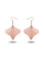 thumb Exquisite Rose Gold Plated Natural Leaf Drop Earrings 0