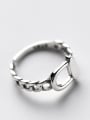 thumb Fashionable Hollow Chain Shaped S925 Silver Ring 1
